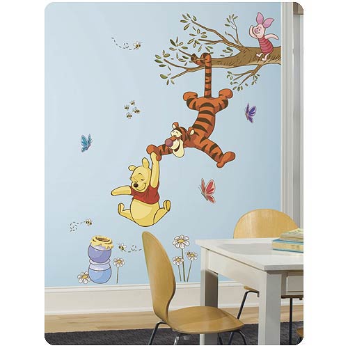 Winnie the Pooh Swinging for Honey Peel and Stick Wall Decal